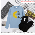 DO WHATS MAKE YPOU HAPPY Printed Full Sleeves Cotton Jersey Summer For Women & Girls TShirt trouser casual street wear high quality. 