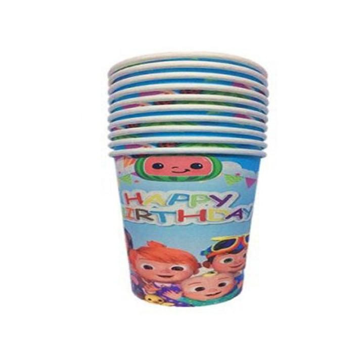 Cocomelon theme cups ( Pack of 10 ) | Daraz.pk
