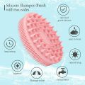 Exfoliating Silicone Body Scrubber, 2 in 1 Silicone Bath and Shampoo Brush, Wet and Dry Scalp Massager/Brush for Skin Care Washing Brush Silica Gel Scrub Baby Scalp Brush Silicone Head Massager Body Bathing Brush Head Cleaning Brush Pet. 