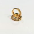 Solid Gold-Plated Fancy Zirqonia TINY Nosring with Stones, Small Nose Ring Jewelry for Girls/Womens, NoseClip for girls, Small Hoop Earrings (1Pc). 
