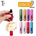 Pack of 2 Refillable 5ml Mini Perfume Spray Bottles - Portable Travel Cosmetic Containers, Unisex Fragrance Spray Bottles, 5ml Mini Refillable Perfume, Leak-Proof Tester Spray, Travel Size Refill Bottle, Perfume for Men, Women, Girls PROMISE TO SELL. 
