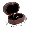 Walnut Wood Ring Box Handmade Wooden Rustic Ring Box Velvet Interior Proposal Engagement Ring Holder Velvet Ring Pad. 