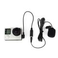 3.5mm External Microphone Clip On Mic + Mini USB Cable Adapter for GoPro Hero 3 3+ 4 Camera for Go Pro Accessory. 