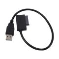 USB 2.0 to Mini Sata II 7+6 13Pin Adapter Converter Cable for Laptop CD/DVD ROM Slimline Drive. 
