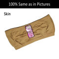 Free Size Non-Padded Strapless Bra for Women - Fits 30 to 38 Sizes (Black & Beige). 