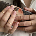 10PCS/SET Korea Fashion Mixed Minimalist Ring Set Geometric Round Metal Gold Silver Color Cuff Joint Rings Jewelry for Women. 