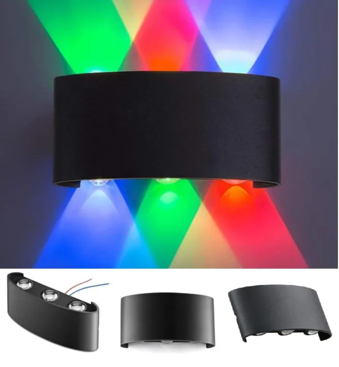 Wall Light Inbuilt Led Light Rainbow LED Wall Light – Up & Down Multi-Color Decorative Lamp ...