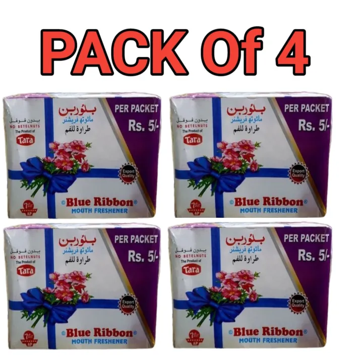 Pack OF 4 Box Blue Ribbon Mouth Freshener (48 X 4)