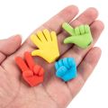 5pcs/lot Finger Gesture Eraser Pencil Top DIY Rubber Eraser Student Children School Supplies. 