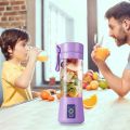 USB Rechargeable Juicer Blender 6 Blades Electric Blender Mini Portable Personal Size Juicer Cup USB Rechargeable Mixer 380ml Food Grade Water Bottle Portable Fruit Juicer Machine. 