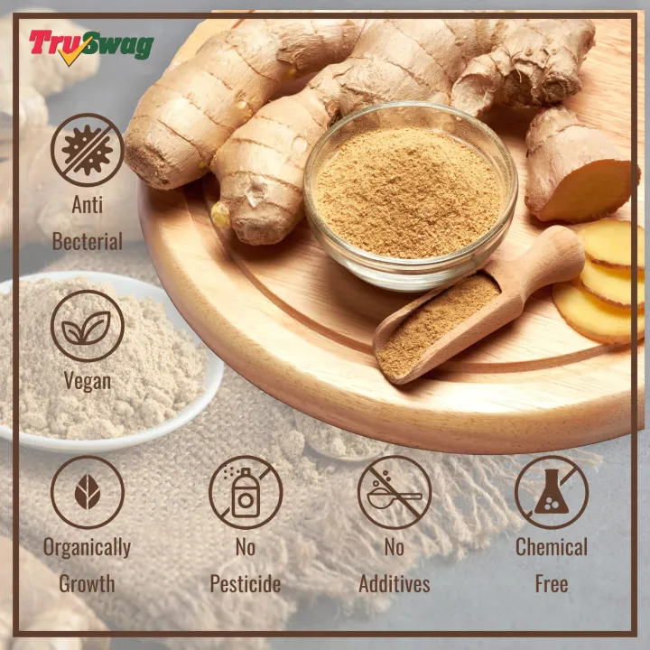 TruSwag Organic Dry Ginger Powder | 100% Pure Adarak Powder | Perfect ...