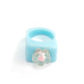 Trendy Colourful Transparent Resin Rings Clear Geometric Square Shape Acrylic Rings for women. 