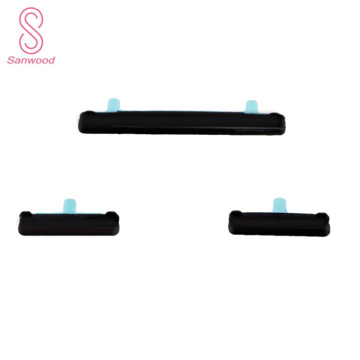 3Pcs Power Switch on/off  Volume Side Buttons Part for Samsung Galaxy S8/S8P(Silver  and Black)