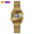 Skmei New Women Fashion Watches Simple Stainless Steel Watch Ladies Digital Waterproof Wristwatches Female Clock 1901. 