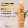 GK Hair Global Keratin Professional Creme 20 Volume Developer 33.8 Fl Oz for Coloring Bleach High-Performance Long Lasting Semi-Permanent Color Toner Dye. 