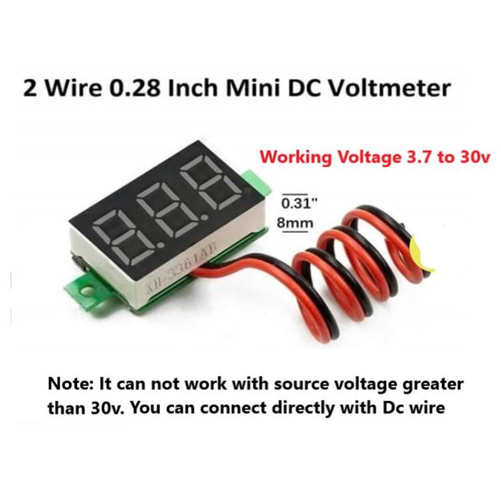 Three Wire DC VoltMeter / DC volt Meter .28Inch range 0-100V