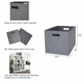 Better Homes Gardens Fabric Cube Storage Bins (12.75 x 12.75), 2 Pack, Gray. 