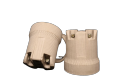3 Pcs versatile Porcelain E27 Lamp Holder Classic Design (10 Amps, 40mm Diameter, 50mm Height).. 
