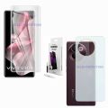 vivo V30e UV Glass Liquid Glue Tempered Glass Screen Protector + Back Matte Protector Soft Skin Sheet Film For vivo v30e - Transparent. 