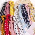 Print Ponytail Elastic Bow Scrunchies Hair Ribbon For Women Elastic Hair Band Girls Hair Ties Hair Accessories. 