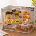 Kitten Mini Doll House 3D Puzzle Assembly Model Building Kit Creative Room Bedroom Decoration With Furniture Wooden Crafts Gifts. 