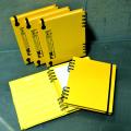 Summer Yellow Colored Spiral Notebook 4.5"x5  Premium design by PAPERWORK. 