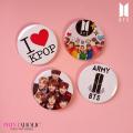 Pack of 4 - BTS Badges for K-POP Army Lovers - Premium Quality, BTS Army, KPOP, Perfect Gift For Army. 