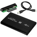 SATA External 2.5 inch HDD/SSD Case, USB 2.0 Hard Drive Enclosure Disk Case Box For PC / Laptop, Portable Case. 