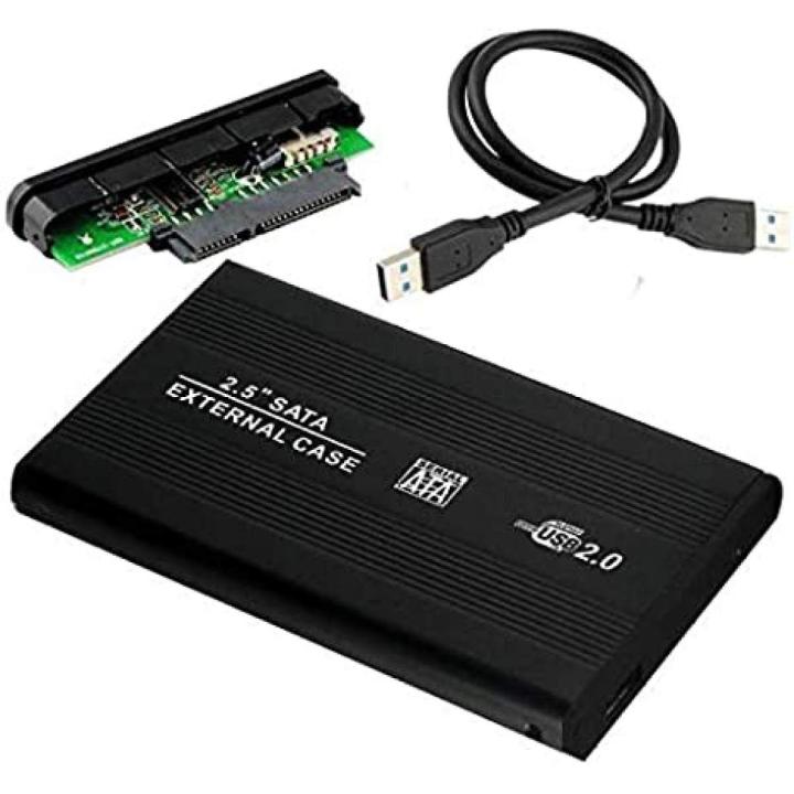 SATA External 2.5 inch HDD/SSD Case, USB 2.0 Hard Drive Enclosure Disk Case Box For PC / Laptop, Portable Case