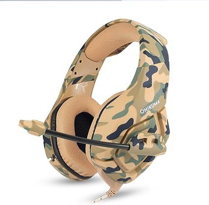 ONIKUMA K1B COMMANDO Beige Gaming Headset, Wired Headphones Game PUBG Professional Headphone with Excellent Audio