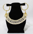 White Necklace Mala & Earrings Set – Traditional Jewelry for Women & Girls, Wedding & Party Wear. 