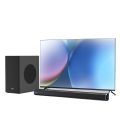 Faster Theater Pro T3000 RGB Soundbar Speaker- 2.1CH Wired Subwoofer and Wireless Soundbar Portable Speaker with RGB- Home Theater 5.0 Bluetooth Speaker 10m Range for TV-ARC, PC, USB, BT, AUX, OPT. 