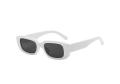 White Frame Black lens Vintage Rectangle Sunglasses for Women - Retro Driving Glasses Square Frame Travel Fishing Hiking Eyewear For Girls & Boys. 