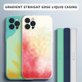 Itel P37 Pro/Vision 2 Plus Watercolor Gradient Liquid Soft Square Silicone Phone Case Shockproof Protection Rubber Casing. 
