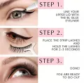 Self-adhesive Eyeliner Pen, 2 in 1 Magic Lash Liner Glue Pen Glitter Liquid Eyeliner, No Glue Needed No Mess Waterproof Longlasting for Eye Makeup. 