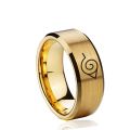 Naruto Ring Leaf Sign Ninja Black Fashion Titanium Steel Anime Jewelry At CustomizeGiftsPk. 