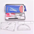 Yalong Classical 8-In-1 Compass Set School Office Supplies Metal Math Compass For Student Use With Rulers. 