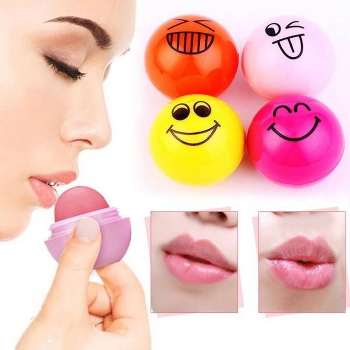 Cute Smiley Lip Balms emoji Fruity Flavor Single Piece