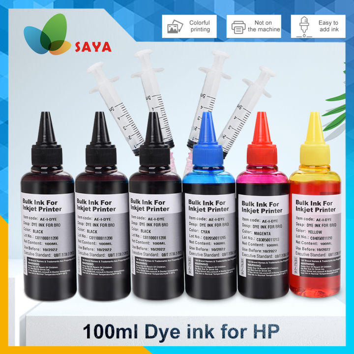 Refill Ink Cartridge 971 Print 2 970 934 943 564 100ml Printer Dye Ink for HP 61 60 62 6711 920 901 902 932 933 0 950 951 95 machine CISS Buried Buzie