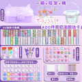 Cream glue Guka set cute pink cat ears three-layer turn box Guka material package handmade diy children's toys. 