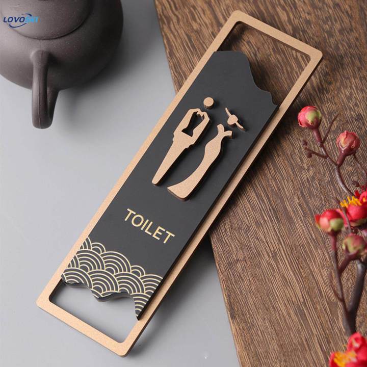 Bathroom Hanging Decor Toilet Sign for Shops Restaurant Mall