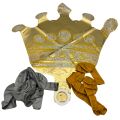 1 GOLDEN CROWN FOIL BALLOON - 5 GOLDEN BALLOONS AND 5 SILVER BALLOONS. 