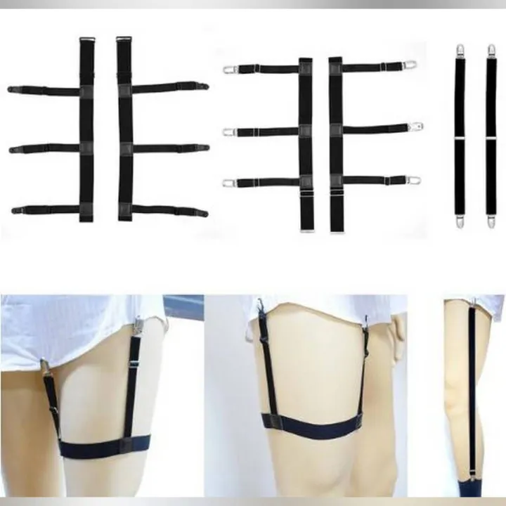 Garters%20Stays%20Belt%20Elastic%20Nylon%20Men's%20Adjustable%20Suspenders%20Holders%20Shirt%20-%20Image%202