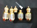 5 pcs 6ml Tomb Empty Fancy bottle with stick for Attar use all fragrance 6ml attar bottle travel size golden printed. 