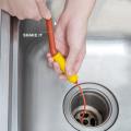FlexiSnake Drain Weasel Sink Snake Cleaner Drain Hair Clog Remover Tool With Rotating Handle Drainage Facility Drain Cleaner. 