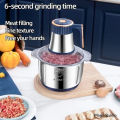Electric Meat Chopper Machine | Stainless Steel Food Processor & Qeema Grinder | Powerful Multi-Speed Vegetable Cutter with Sharp Blades | Kitchen Appliance. 