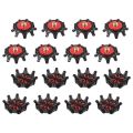 16Pcs Outdoor Golf Shoe Spikes Screw Training Parts Soft Rubber for Golf Sports Shoes (Red/Black). 
