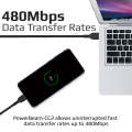 2 METER 60W Power Delivery Enabled USB-C to USB-C Data Sync & Charge Cable. 