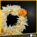 Gajra Flower kangan Bangles bracelet for Mehendi Jewellery - Reusable - White with Yellow Flower. 