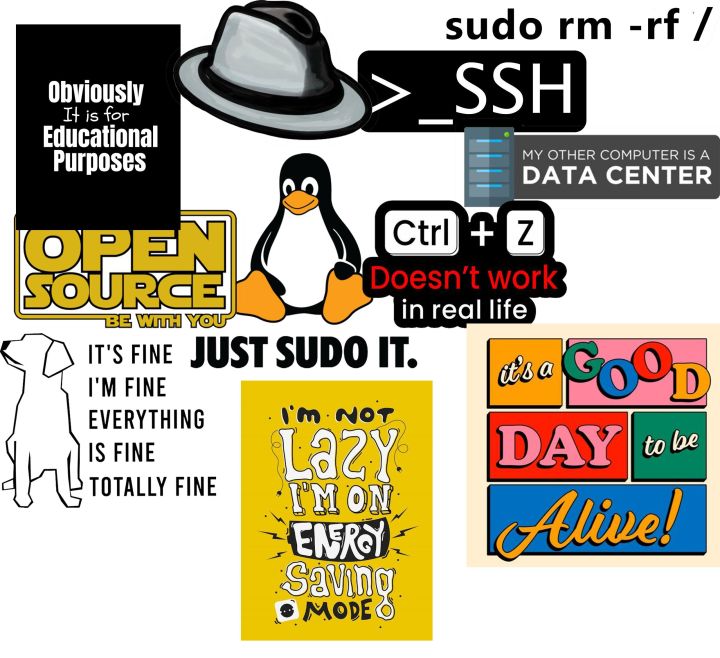 Programming Stickers for Laptop 11 Pcs - Stickers for Laptop - Stickers for Mobile Back Cover